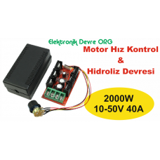 2000w PWM Motor Hız Kontrol / Hidroliz Devresi 10-50V 40A 